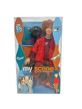 My Scene Bryant Doll 2003 Mattel NIB With Accessories Skateboard Helmet & Outfit